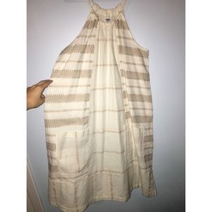 Tan striped dress